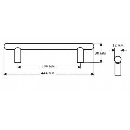 Ручки для мебели DR 10A /384 G2 ХРОМ